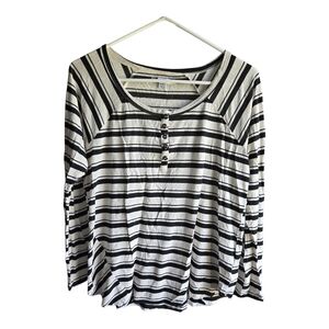 Volcom Striped Black and White Women's Top